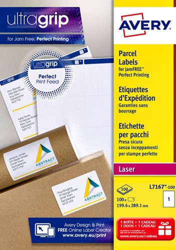 Etiket Avery L7167-100 199.6x289.1mm 100stuks wit-3