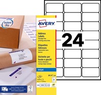 Etiket Avery J8159-100 63.5x33.9mm wit 2400 stuks-2