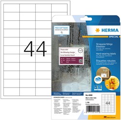 Etiket HERMA 4690 48.3x25.4mm weerbestendig wit 1100 stuks