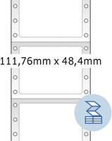 Etiket HERMA 8166 111.7x48.4mm 1-baans wit 2000 stuks-2