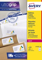 Etiket Avery L7159-250 63.5x33.9mm wit 6000 stuks