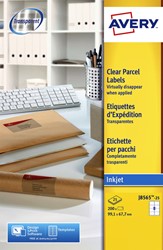Etiket Avery J8565-25 99.1x67.7mm transparant 200 etiketten