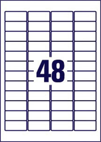 Etiket Avery L6009-20 45.7x21.2mm zilver 960 etiketten-3