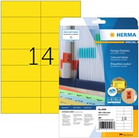 Etiket HERMA 5058 105x42.3mm verwijderbaar geel 280 stuks