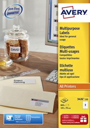 Etiket Avery L4745REV-25 96x63.5mm wit 200 stuks