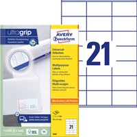 Etiket Avery 3481 70x41mm wit 2100 stuks-2