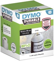 Etiket Dymo LabelWriter industrieel 104x159mm 1 rol á 200 stuks wit