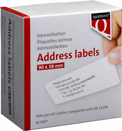 Labeletiket Quantore DK-11208 38x90mm adres wit 400 stuks-3