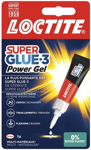 Secondelijm Loctite Powerflex GEL tube 3 gram op blister