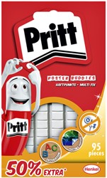 Poster Buddies Pritt dubbelzijdige kleefpads voor oa posters blister à 95 stuks 50% gratis