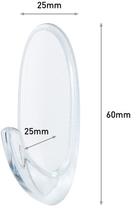 Haak Command middelgroot ovaal incl bevestigingsstrip 2 stuks-2