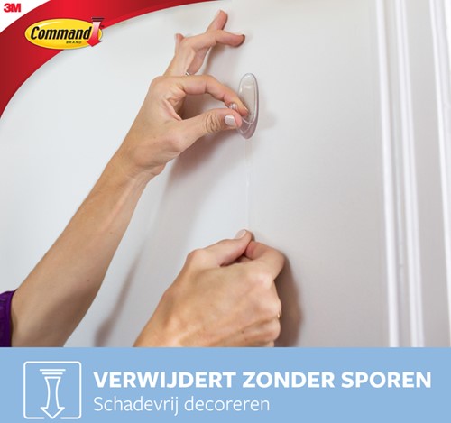 Haak Command middelgroot ovaal incl bevestigingsstrip 2 stuks-3
