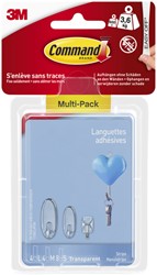 Bevestigingsstrip Command 16 stuks transparant