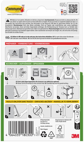 Bevestigingsstrip Command middelgroot klik vast 5,4kg wit-3