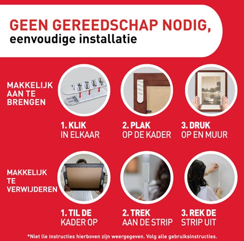 Bevestigingsstrip Command groot klik vast 7,2kg zwart-2