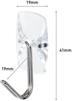 Keukenhaak Command kunststof transparant incl bevestigingsstrip-3