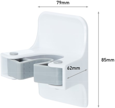 Bezemhouder Command inclusief bevestigingsstrip wit-2
