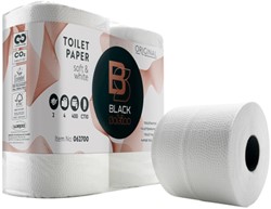 Toiletpapier BlackSatino CT10 Original 2-laags 4x400 vel wit 062700