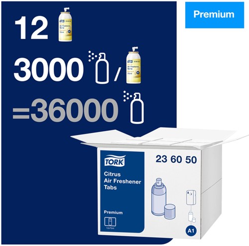 Luchtverfrisser Tork A1 Premium spray citrus 236050-2