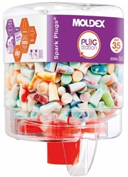 Oordoppen Moldex Spark Plugs soft 6-13mm dispenservulling à 250 paar assorti