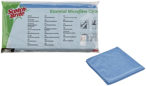 Microvezeldoek Scotch-Brite Essential 360x360mm blauw 10 stuks-3