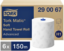 Handdoekrol Tork H1 Matic Advanced 2-laags 150m wit 290067 bij Kieft ...