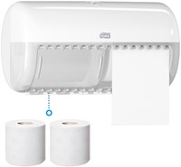 Toiletpapierdispenser Tork T4 Elevation duo wit 557000-3