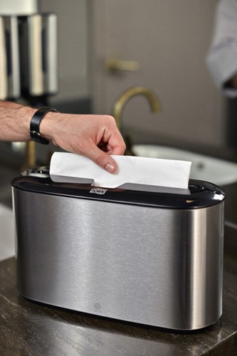 Handdoekdispenser Tork H2 Image Line Xpress countertop zilver 460005-2