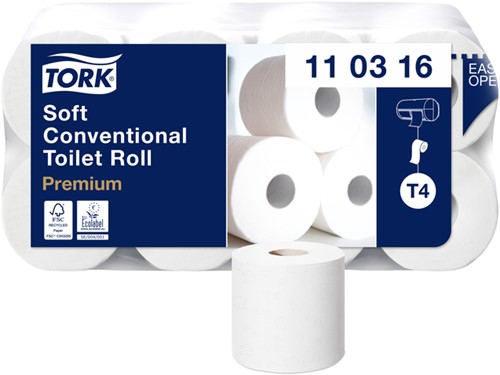 Toiletpapier Tork T4 Premium 3-laags 250 vel wit 110316