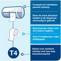 Toiletpapier Tork T4 Premium 3-laags 250 vel wit 110316-3