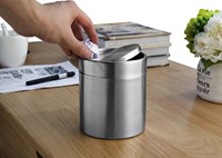 Afvalbak EKO Fandy tafelmodel met swingdeksel 1,5 liter rvs-1