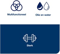 Reinigingsdoek Tork W1-W2-W3 Premium Heavy-Duty 1-laags 280 vel blauw 530237-3