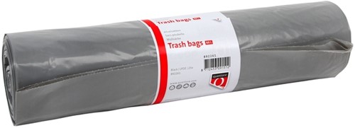 Afvalzak Quantore LDPE T50 60L grijs extra stevig 60x90cm rol à 25st