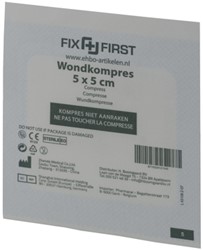 Gaascompressen FixFirst steriel 5x5cm