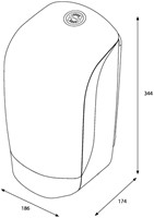 Poetspapierdispenser Katrin klein wit 90106-3