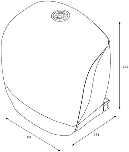 Toiletpapierdispenser Katrin Gigant S jumbo klein wit 90069-2