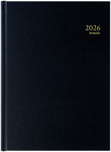 Agenda 2026 Brepols Bremax Santex A4 1dag/2pagina's 8 kolommen zwart