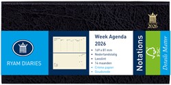 Agenda 2026 Ryam Notations Mundior 7dagen/2pagina's landscape zwart