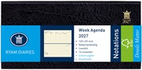 Agenda 2027 Ryam Notations Mundior 7dagen/2pagina's landscape zwart