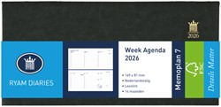 Agenda 2026 Ryam Memoplan 7 Mundior Suprema 7dagen/2pagina's landscape zwart
