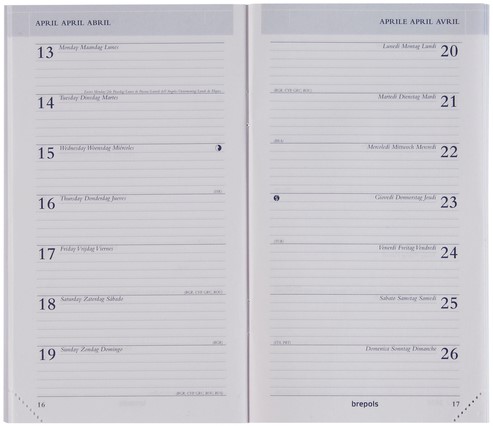 Agendavulling 2026 Brepols Breplan 7dagen/1pagina