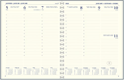 Agenda 2026 Ryam Executive Nappa 7dagen/2pagina's ringplastic zwart-2
