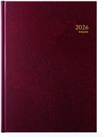 Agenda 2026 Brepols Bremax Santex A4 1dag/2pagina's 8 kolommen bordeaux