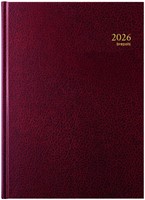 Agenda 2026 Brepols Bremax Santex A4 1dag/1pagina 4 kolommen bordeaux