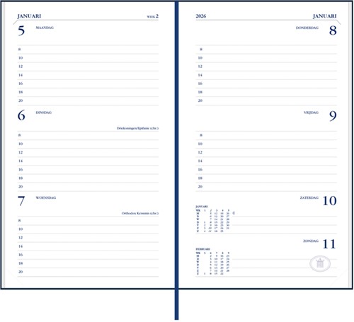 Agenda 2026 Ryam Memoplan 7 Suprema 7dagen/2pagina's zwart-3