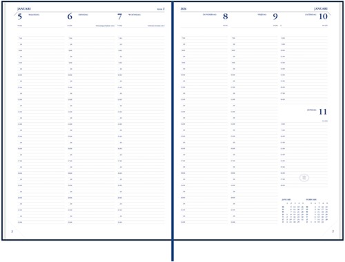 Agenda 2026 Ryam Weekly Mundior 7dagen/2pagina's zwart-2