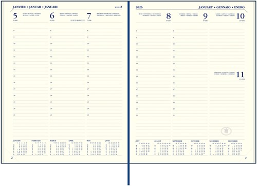 Agenda 2026 Ryam Executive Mundior 7dagen/2pagina's zwart-3