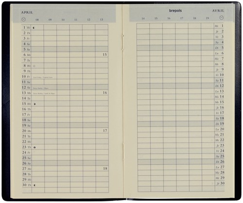Agenda 2026 Brepols Plan-O-Rama Genova 1maand/2pagina's assorti-3