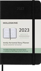 Agenda 2023 Moleskine 12mnd Pocket 7dagen/2pagina's hard cover zwart