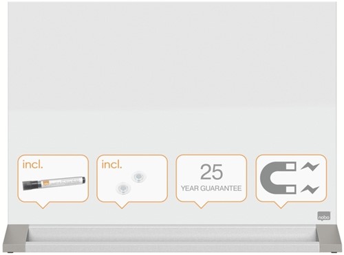 Desktop glasbord Nobo vrijstaand magnetisch 58,5x44,7cm-4